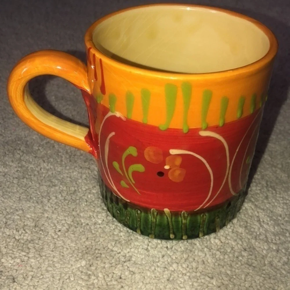 Pier 1 Imports Antique Soleil Hand‎ Painted Coffee Mug
